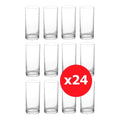 Set X 24 Vasos Vidrio Trago Largo Jamaica 350 Ml Rigolleau Color Transparente