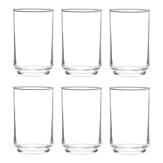 Vaso De Vidrio Grueso Cristar Alegro 348ml Pack X6 Unidades
